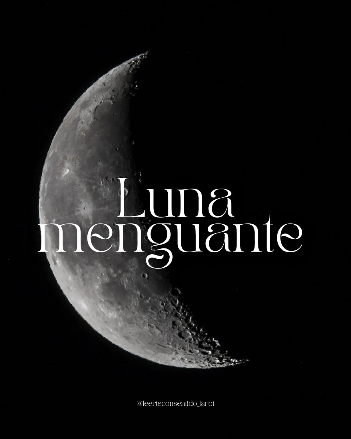Publicación de Instagram sobre luna menguante